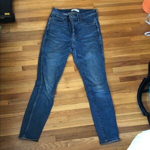 Madewell Indigo Blue Denim Jeans High Rise Skinny 27